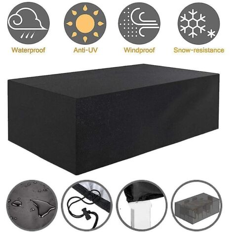 Housses de protection pour mobilier d'extérieur imperméables, résistantes à la pluie, à la neige, à la poussière et au vent, en tissu Oxford anti-UV, pour jardin, pelouse et terrasse. Plusieurs taille