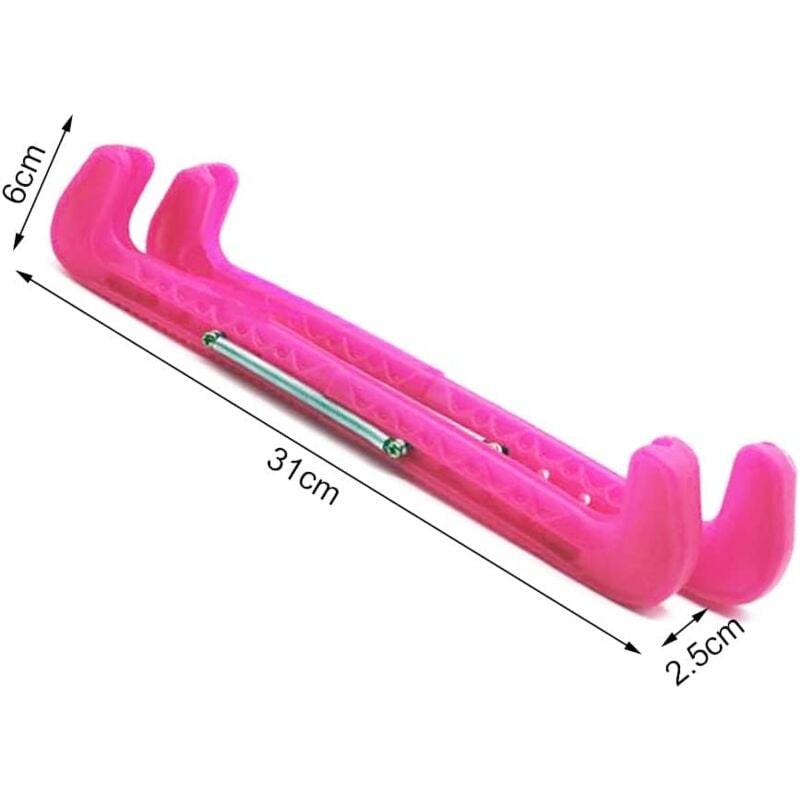 Housses de protection pour patins à glace Housses de patins à glace élastiques réglables (rose) (2 pièces)
