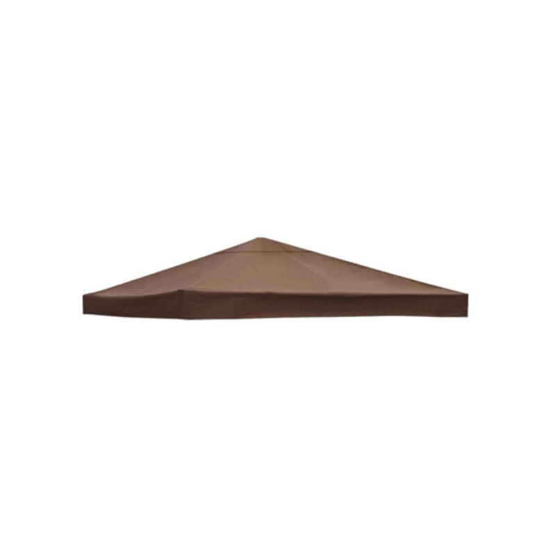 Housses de rechange pour auvent de tonnelle , tissu polyester imperméable 300D, pour cadre de véranda d'été, terrasse(Brun)
