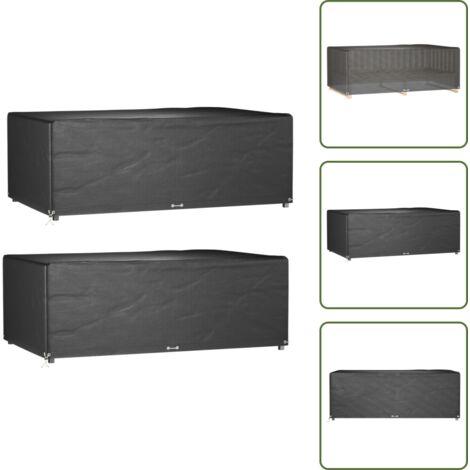 Housses de salon de jardin 2 pcs 12 œillets rectangulaire - Housse De Jardin - Housse De Mobilier Extérieur - Protection Meubles Jardin - Housse Pluie - Housse Uv