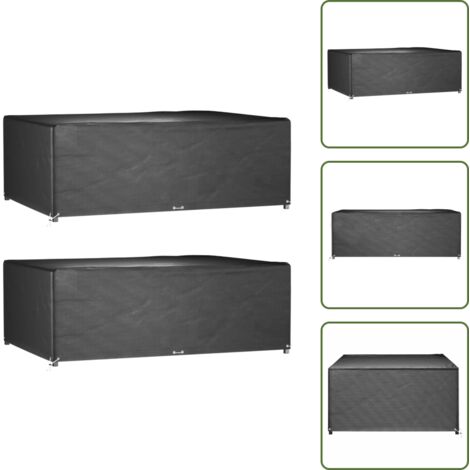 Housses de salon de jardin 2 pcs 12 œillets rectangulaire - Housse De Jardin - Housse De Mobilier Extérieur - Protection Meubles Jardin - Housse Rotin - Imperméable