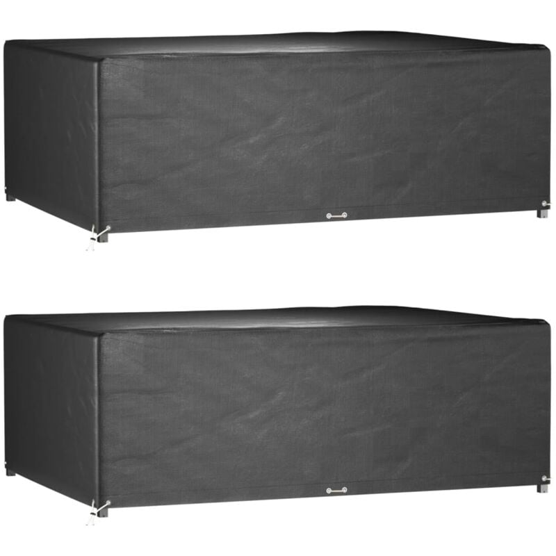 Housses de salon de jardin 2 pcs 12 œillets,Housse pour mobilier de jardin rectangulaire CFW679286