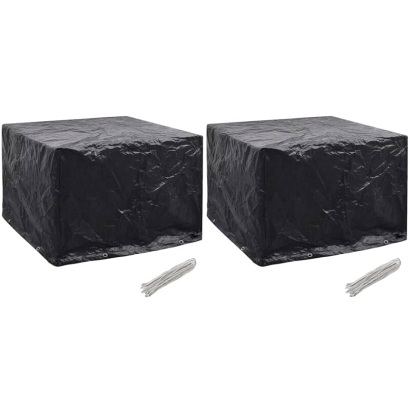 Housses de salon de jardin 2 pcs 8 œillets,Housse pour mobilier de jardin 122x112x98 cm CFW933247