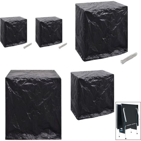 Housses de salon de jardin 2pcs Table de ping-pong 160x55x182cm - Housse De Jardin - Housse De Table De Ping-pong - Protection Extérieure - Imperméable - Résistant Aux UV - Home & Living