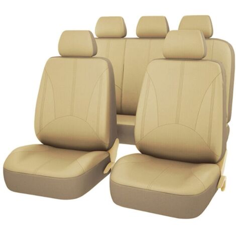 Housses de siège auto, protection universelle en cuir respirant, ensemble complet, accessoires intérieurs automobiles, pour SUV