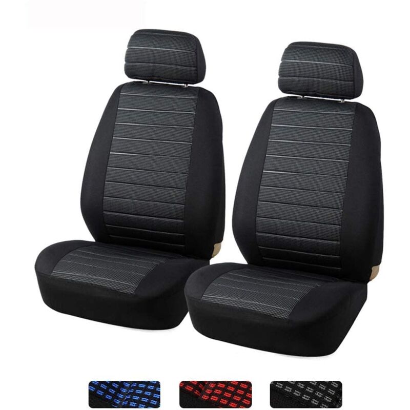Housses de Siège de Voiture Avant Universelle 2 sièges, Tissu Housse Couverture Couvre Sieges Auto, Compatible avec L'airbag, Convient à la Plupart