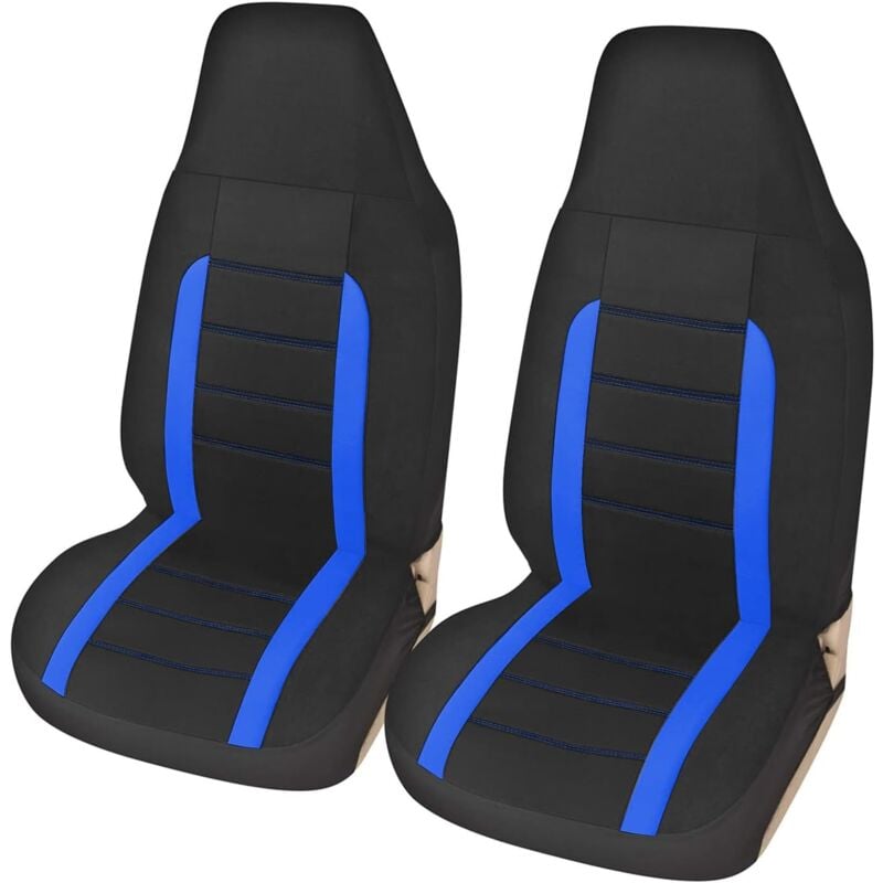 Housses de Siège de Voiture Avant Universelles, Ensemble de Housses Siège Auto Universel, Accessoire Voiture Tuning, Bleu