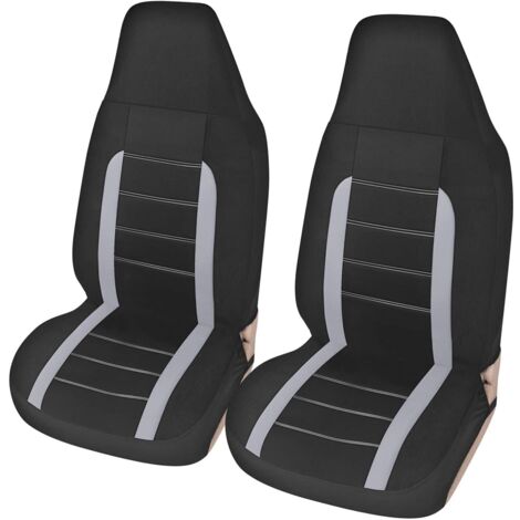 Housses de Siège de Voiture Avant Universelles, Ensemble de Housses Siège Auto Universel, Accessoire Voiture Tuning, Gris