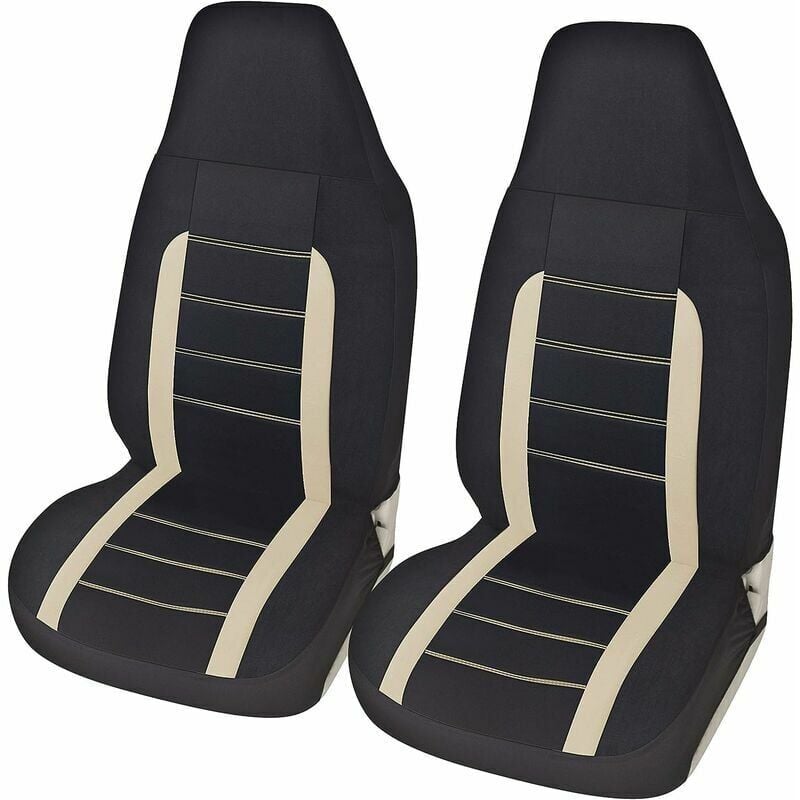Housses de siège de voiture avant universelles Triomphe - Ensemble de housses siège auto universel - Accessoire voiture tuning - Beige