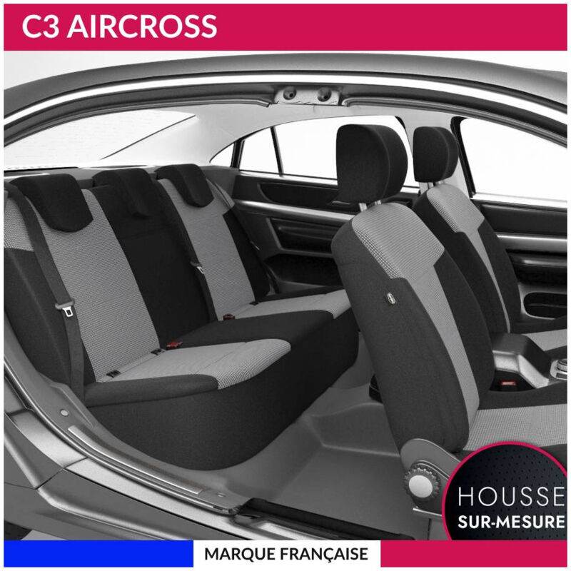 Housses de siège sur mesure pour C3 aircross (dès 06/2017) Housse Voiture / Auto d'intérieur Jeu complet en tissu
