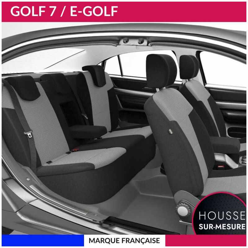 Housses de siège sur mesure pour golf 7 / e-GOLF 7 (dès 11/2012) Housse Voiture / Auto d'intérieur Jeu complet en tissu
