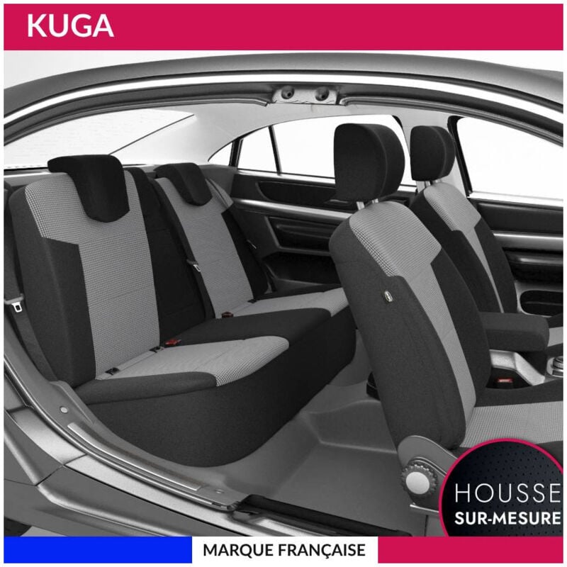 Housses de siège sur mesure pour kuga (10/2015 à 06/2019) Housse Voiture / Auto d'intérieur Jeu complet en tissu