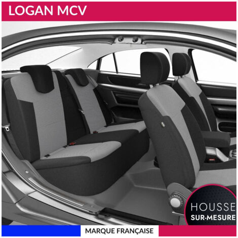 Housses de siège sur mesure pour LOGAN MCV 5 et 7 places (09/2006 à 12/2013) Housse Voiture / Auto d'intérieur  Jeu complet