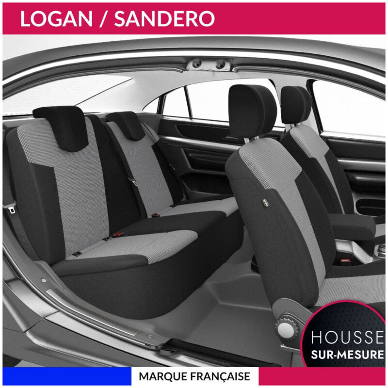 Housses de siège sur mesure pour logan / mcv 5 / sandero / sandero stepway (01/2013 à 12/2020) Housse Voiture / Auto