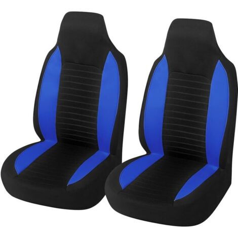 Housses de SièGe Voiture, 2 Pcs Protections de SièGe Avant de Voiture, Siège Auto Respirant, Imperméable et Antidérapant, Compatible avec Les Voitures, Les SUV et Les Camions (Bleu)