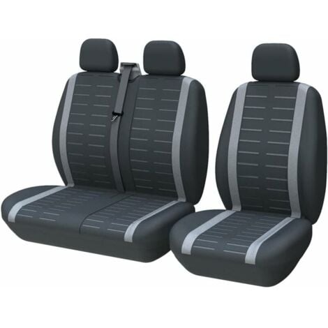 Housses de Siège Voiture Avant Universelle 2 sièges, Tissu Housse Couverture Couvre Sieges Auto, Convient à la Plupart des Voitures Camionnette SUV Camion, Gris