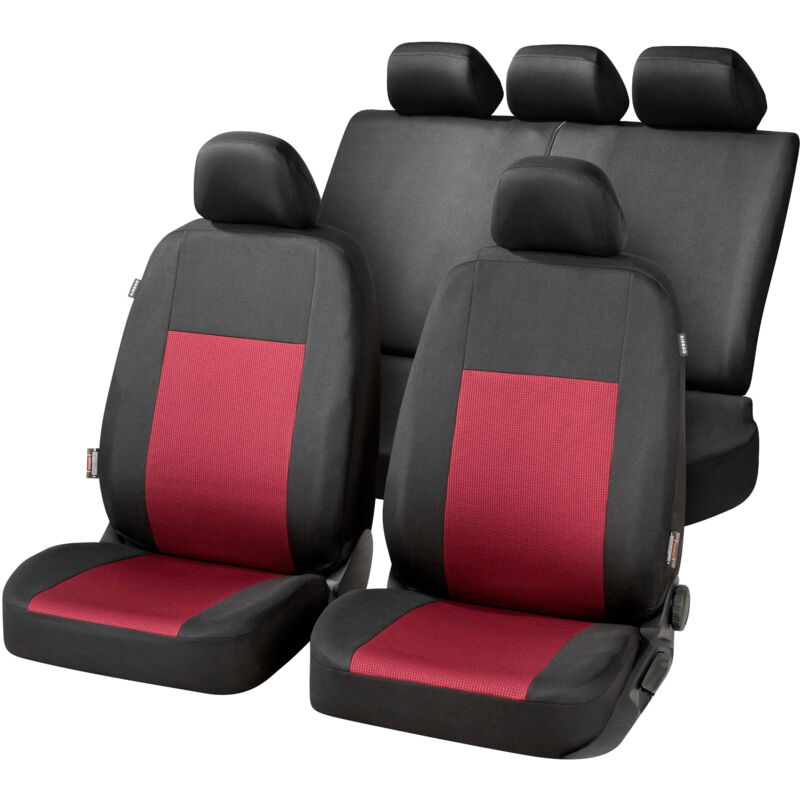 Housses de sièges Belmont noir/rouge kit complet