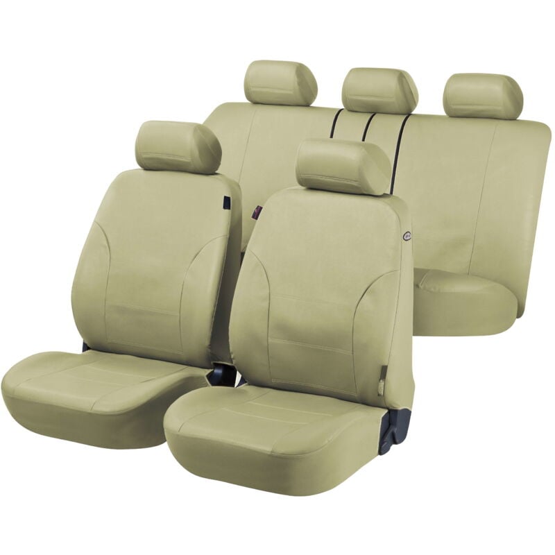 Housses de sièges imitation cuir vert boue du Sussex
