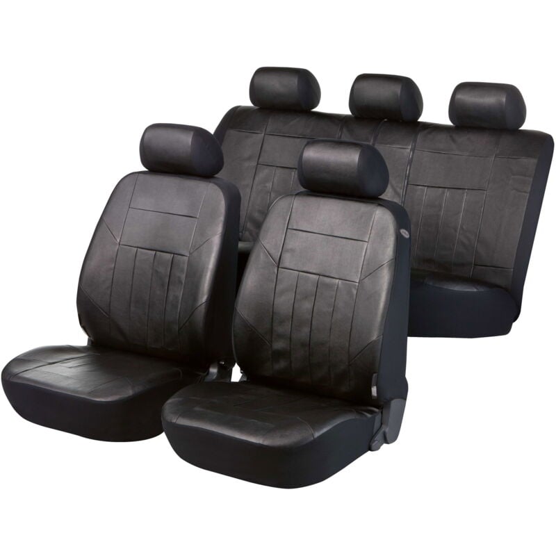 Housses de sièges Soft Nappa noir imitation cuir
