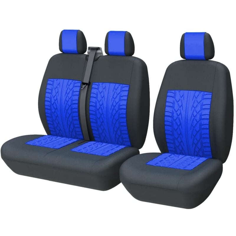 Housses de Sieges Universelles, Housse Couverture Couvre Sieges, Housses de siège Avant Simple et Double,Bleu