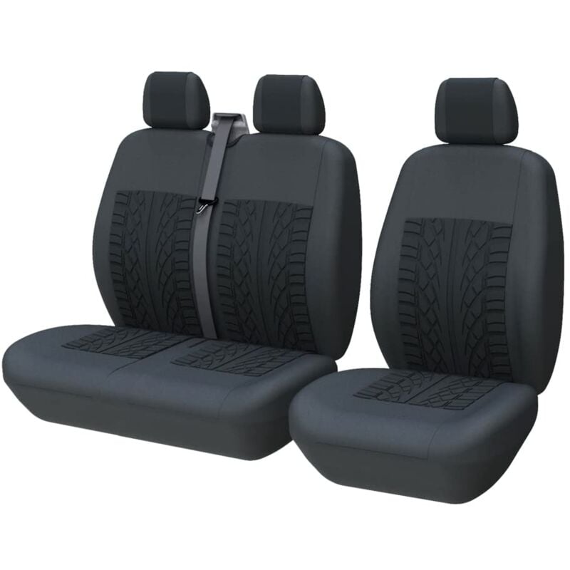 Housses de Sieges Universelles, Housse Couverture Couvre Sieges, Housses de siège Avant Simple et Double,Noir