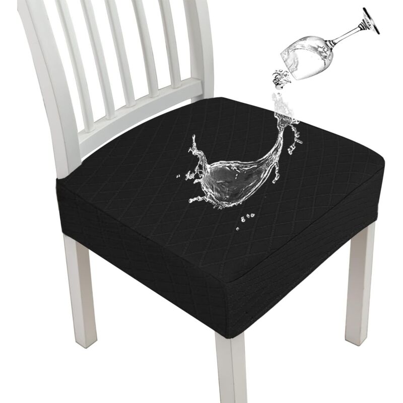 Housses de siège imperméables Diamond Lattice pour chaises de Salle à Manger,Housses de Chaise de Cuisine Extensibles pour Salle à Manger,Housses de