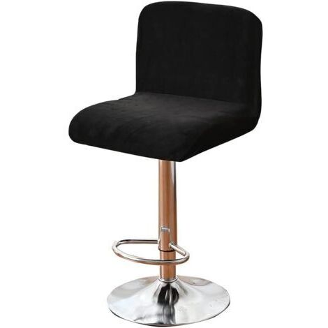 Housses de Tabouret de Bar Housses de Chaise 1 pièces Housses de Tabouret de Bar pour Salle à Manger Extensible,Noir