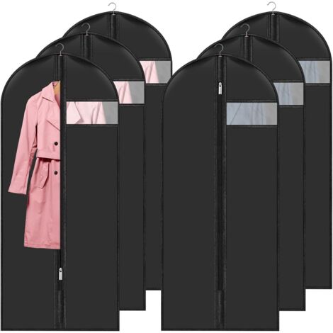 Abody Vêtement Vêtements Housse Pendaison Vêtement Sac de Rangement Translucide Étanche à la Poussière Sac de Rangement Suspendu pour Armoire avec Fermeture à Glissière Complète