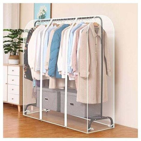 Housses De Vêtements Housse De Protection pour Portant À Vêtements Housse De Protection pour Fenêtre Transparente Cintre Anti-poussière Protecteur pour Chemises Costume Manteau, Penderie Non Inclus