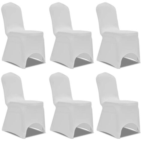 Housses élastiques de chaise Blanc 12 pcs CFW509431