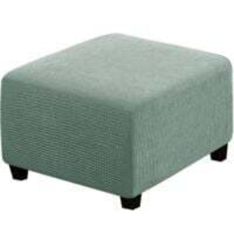 Serbia - Housses extensibles, Housses de protection carrées en tissu élasthanne pour tabouret de rangement, repose-pieds, avec élastique en bas, pour
