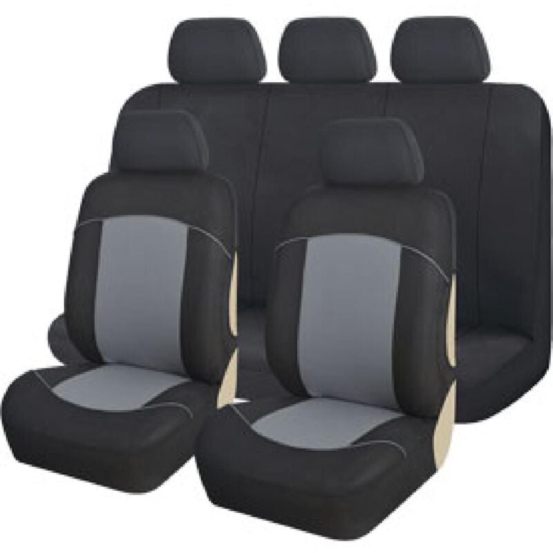 Housses grises jeu complet tu - Incar noir