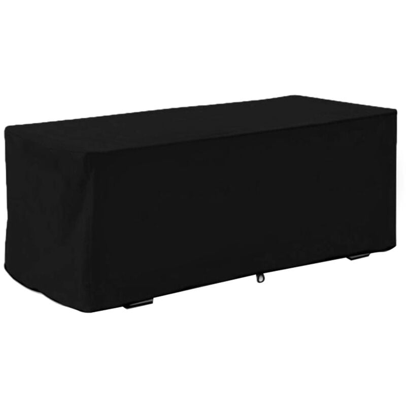 Jeffergarden Housses imperméables et robustes pour extérieur, housse de protection pour bancs de rangement (noir)