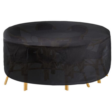 Housses pour Salons De Jardin Ronde 120x75cm, Imperméable Housse De Table Exterieur Ronde, Housse De Protection Salon De Jardin 420D Oxford Tissu, Coupe-Vent