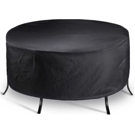 Housses pour Salons De Jardin Ronde 200x94cm, Imperméable Housse De Table Exterieur Ronde, Housse De Protection Salon De Jardin 420D Oxford Tissu, Coupe-Vent
