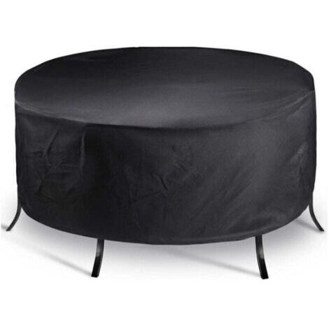 Housses pour Salons De Jardin Ronde 200x94cm, XU, Imperméable Housse De Table Exterieur Ronde, Housse De Protection Salon De Jardin 420D Oxford Tissu, Coupe-Vent -
