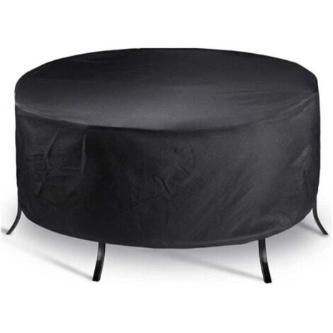 Housses pour Salons De Jardin Ronde 200x94cm, XU, Imperméable Housse De Table Exterieur Ronde, Housse De Protection Salon De Jardin 420D Oxford Tissu, Coupe-Vent --Crezuo