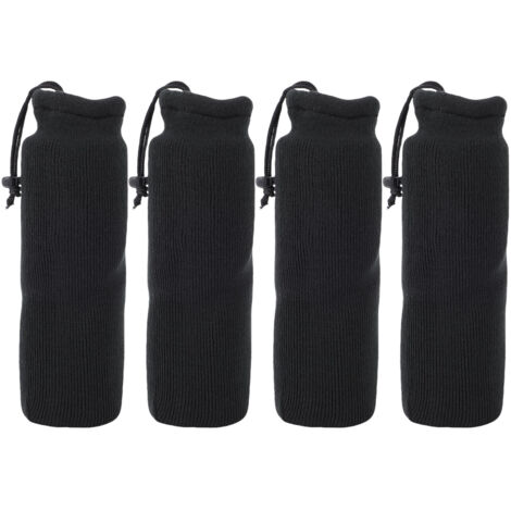 Housses protectives pour pare-bateaux à tube avec œillets centraux, Noir, 4PCS, acrylique, 10x35cm