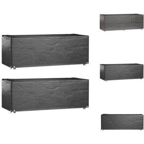 Housses salon de jardin 2pcs 8œillets 192x82x65cm rectangulaire - Housse De Jardin - Housse De Mobilier Extérieur - Protection Meubles Jardin - Imperméable - Anti Uv