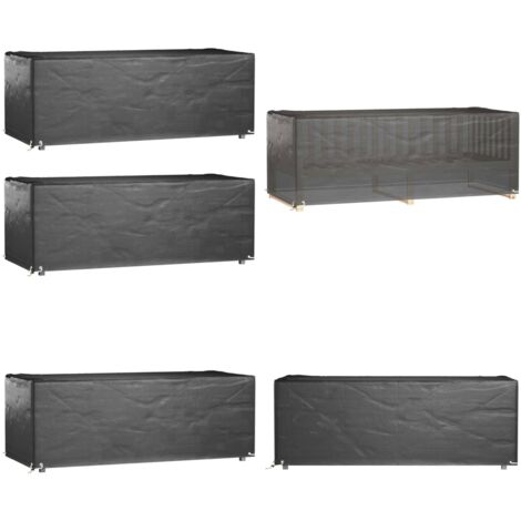 Housses salon de jardin 2pcs 8œillets 192x82x65cm rectangulaire - Housse De Jardin - Housse De Mobilier Extérieur - Protection Meubles Jardin - Imperméable - Anti Uv - Home & Living