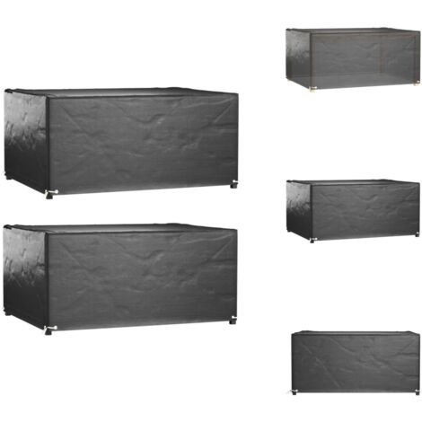 Housses salon de jardin2pcs 8œillets 180x135x80cm rectangulaire - Housse De Jardin - Housse De Mobilier Extérieur - Protection Meubles Jardin - Imperméable - Uv Resistant