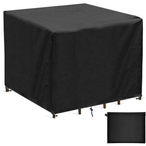 Housses Table de Jardin, 420D Oxford Carre Housse Salon de Jardin Imperméable, Résistance au Vent, Bache Protection Carre Table Jardin Exterieur,90x90x90cm