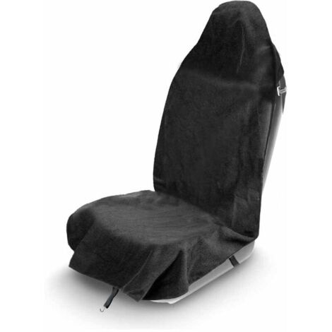 Housses universelles pour sièges avant de voiture - 100 % imperméables - doublure polaire douce et antidérapante pour sièges conducteur et passager (noir)