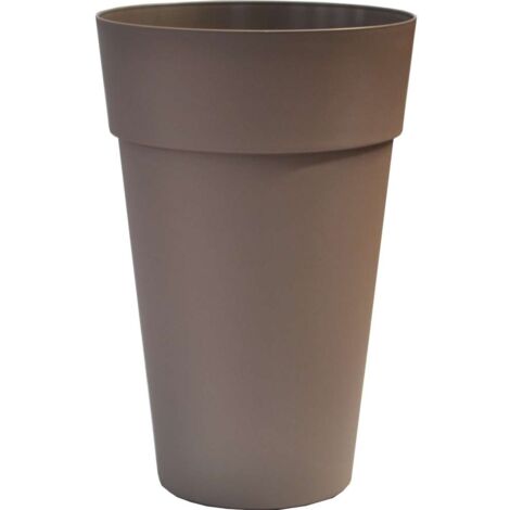 HOUSTON VASO IN RESINA COLORE TORTORA 35 X H 50 CM