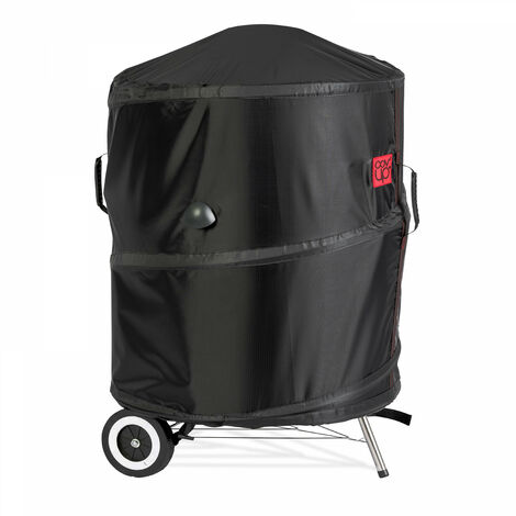Houuse ronde l de barbecue en polyester noir 67x80 cm