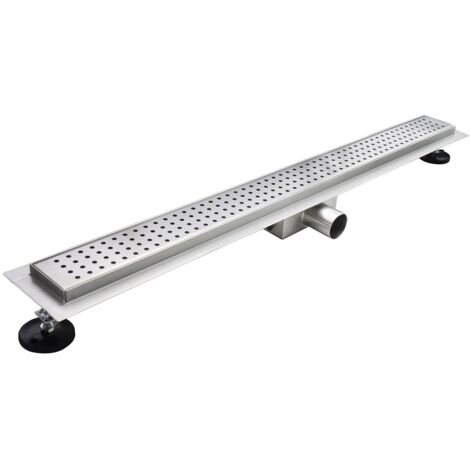 HOXY Caniveau douche à l’italienne motif en pointillé L.50 cm avec siphon anti-odeurs + filtre