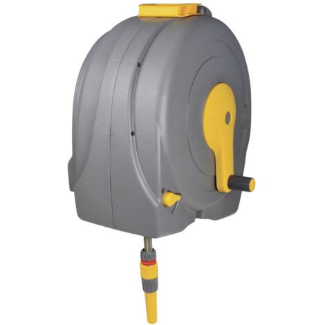 Hozelock 2496R0000 Fast Reel Avvolgitubo automatico da giardino 40 m 1/2 pollice 1 pz. Grigio, Giallo