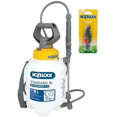 Hozelock 4230 Pressure Sprayer Standard 5 Litre 4505 + 4103 Spray Nozzle Set