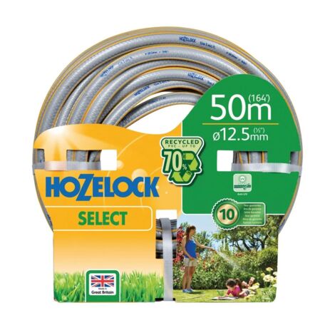 Hozelock 50m Hose Pipe 50 Metre 12.5mm Select Hose 70% Recycled PVC 100-100-609