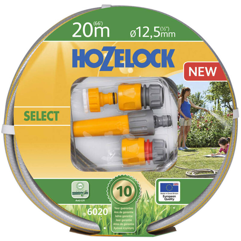 

Manguera de riego Select 20 m con set de inico - Gris - Hozelock